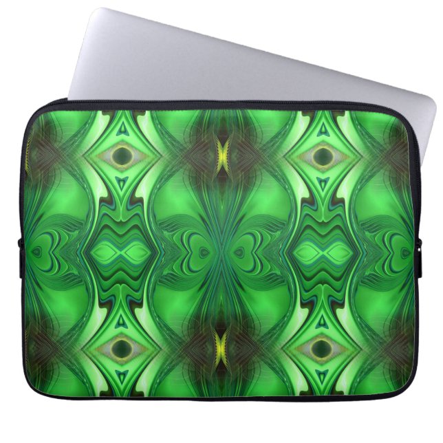 Capa Para Notebook Padrão de Repetição de Energia de Heart Chakra (Frente)