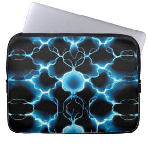Capa Para Notebook Padrão de repetição do Synapse Elétrico Azul