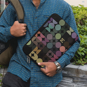 Capa Para Notebook Padrão de retrorreflector preto verde-azul-lacrimo