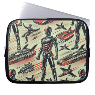Capa Para Notebook Padrão de Robô Humanoide Futurista   Robótica de I