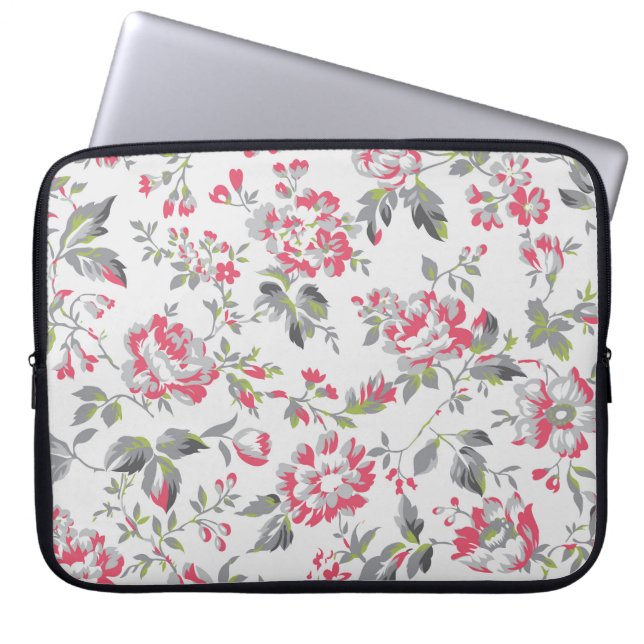 Capa Para Notebook Padrão de Rosas Florais do chique (Frente)