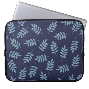 Capa Para Notebook Padrão de safra simples. Fundo azul escuro, azul
