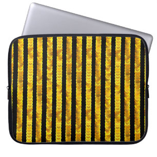 Capa Para Notebook Padrão de sequências Douradas