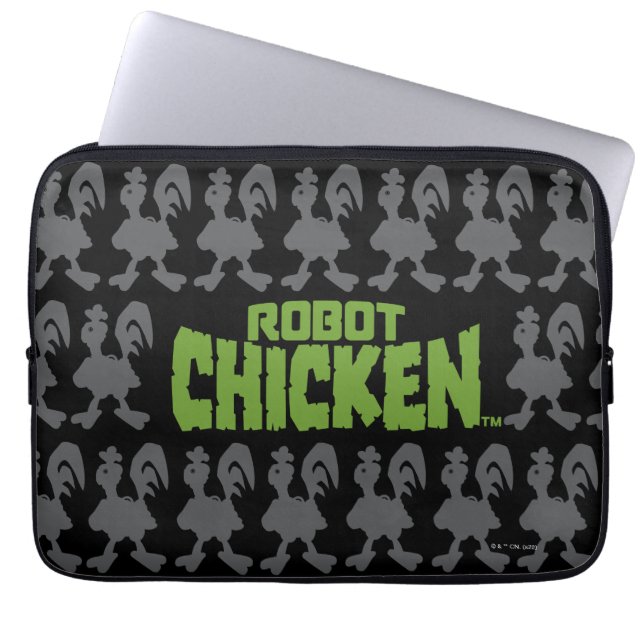 Capa Para Notebook Padrão de Silhouette Robot Chicken (Frente)