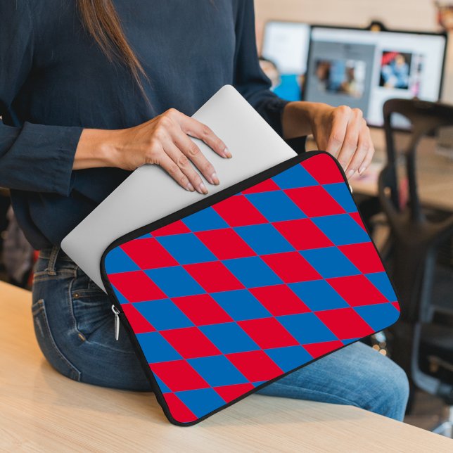 Capa Para Notebook Padrão de Sinalizador de Diamante da Baviera Azul  (Criador carregado)