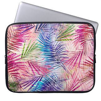 Capa Para Notebook Padrão de Sobreposição de Folhas de abstrato Water