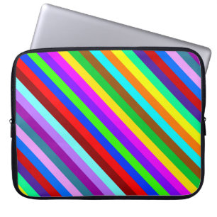 Capa Para Notebook Padrão de Stripes colorido HOLI + suas ideias