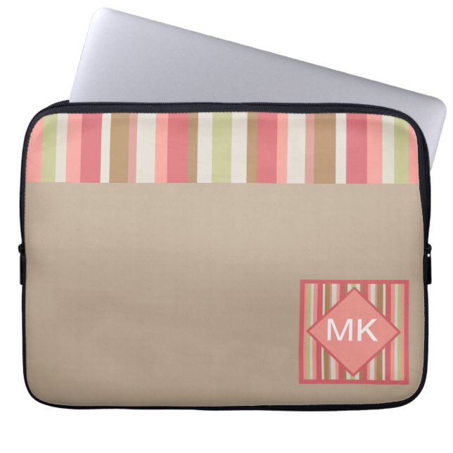 Capa Para Notebook Padrão de Stripes de Paprika (Frente)