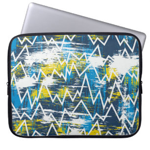 Capa Para Notebook Padrão de sucesso étnico. Padrão Zigzag. Senti