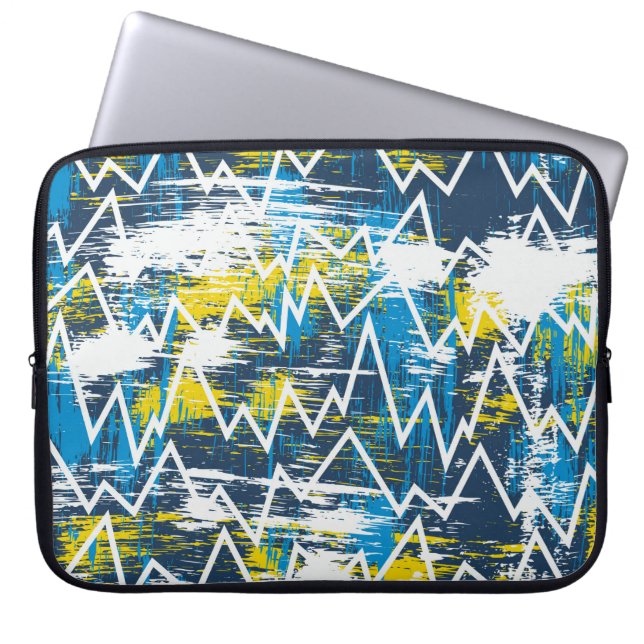 Capa Para Notebook Padrão de sucesso étnico. Padrão Zigzag. Senti (Frente)