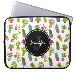 Capa Para Notebook Padrão de Suculentos Naturais de Cactus Bonitos