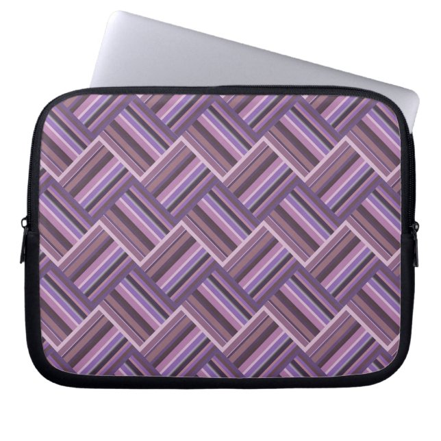Capa Para Notebook Padrão de tecelagem diagonal das faixas de Mauve (Frente)