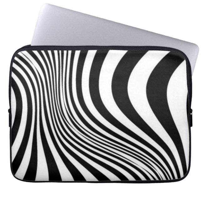 Capa Para Notebook Padrão de Textura de Impressão de Pele de Zebra (Frente)