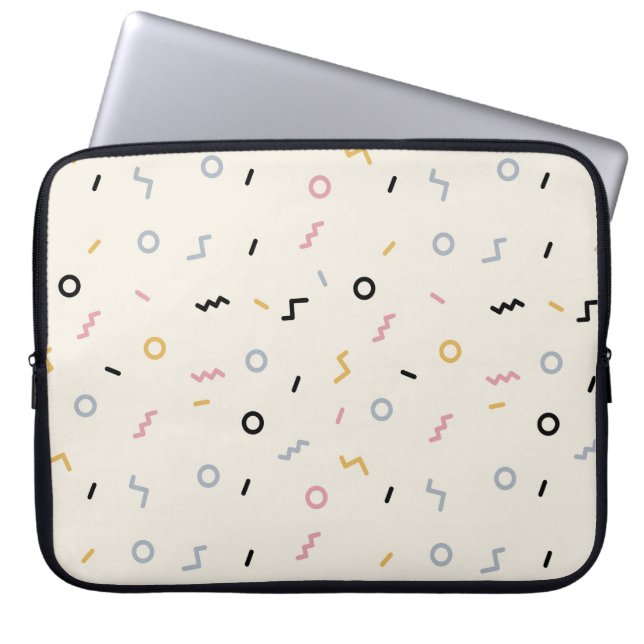 Capa Para Notebook Padrão de traço retro (Frente)