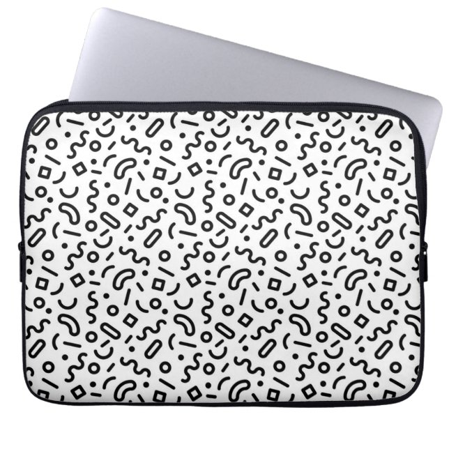 Capa Para Notebook Padrão de traço retro (Frente)