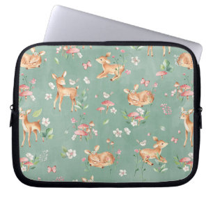Capa Para Notebook Padrão de Veado de Cores Aquáticas Cutas