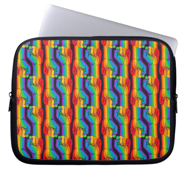 Capa Para Notebook Padrão de velocidade do arco-íris (Frente)