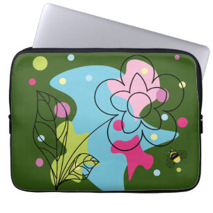 Capa Para Notebook Padrão de vetor de tendência de uma flor de verão