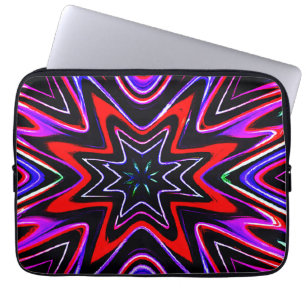 Capa Para Notebook Padrão de Vibrações Neon Coloridas