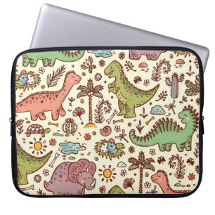 Capa Para Notebook Padrão de Vintagem do Dinossauro Bonito