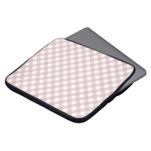 Capa Para Notebook Padrão de Xadrez de Sombreado Rosa Maciço Minimali