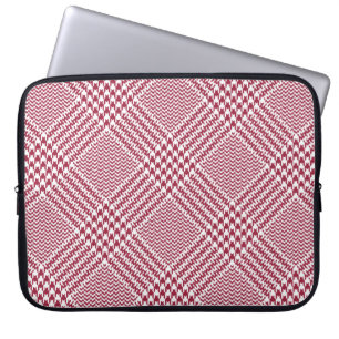 Capa Para Notebook Padrão de xadrez Glen brilhante em vermelho e bra