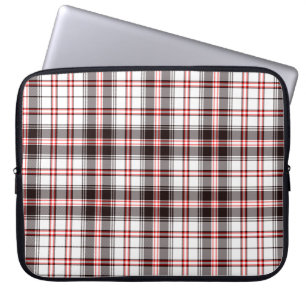 Capa Para Notebook Padrão de Xadrez Vermelha e Preta