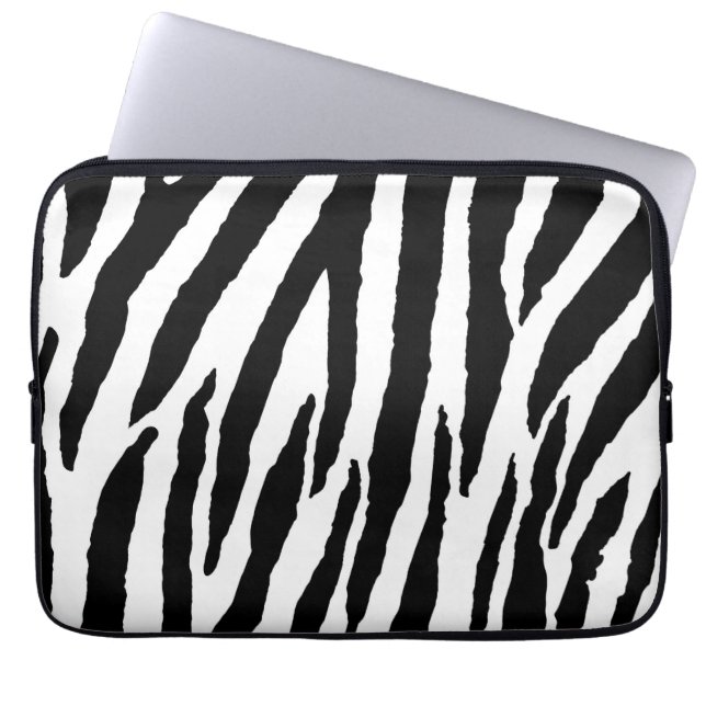 Capa Para Notebook Padrão De Zebra Branca E Negra Trendy (Frente)