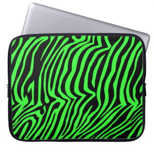 Capa Para Notebook Padrão de zebra verde néon colorido