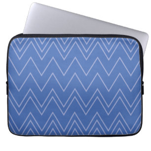 Capa Para Notebook Padrão de ziguezague azul, moderno, simples, legal
