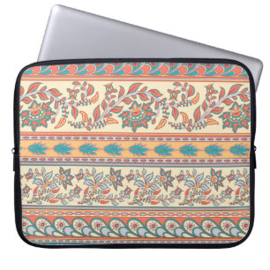 Capa Para Notebook Padrão decorativo sem costura de bordas com flor