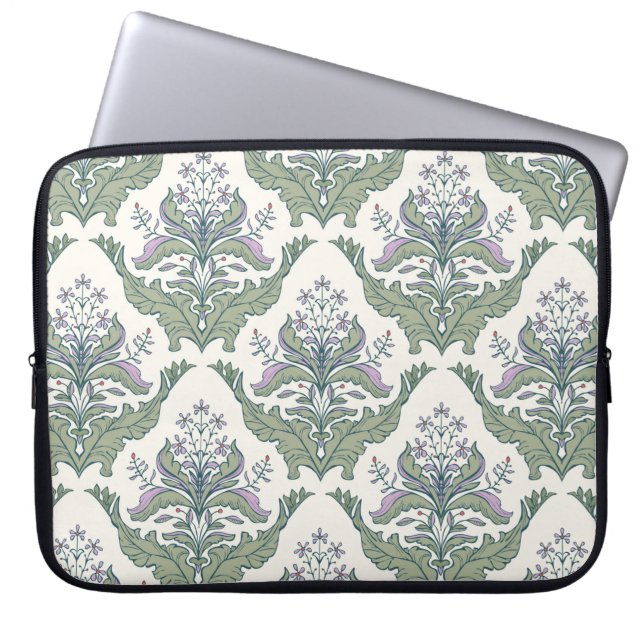 Capa Para Notebook Padrão descontínuo clássico de damasco floral (Frente)