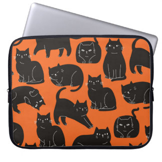 Capa Para Notebook Padrão Desenhado Da Mão De Gatos De Cartoon