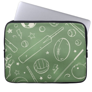 Capa Para Notebook Padrão Desportivo Verde
