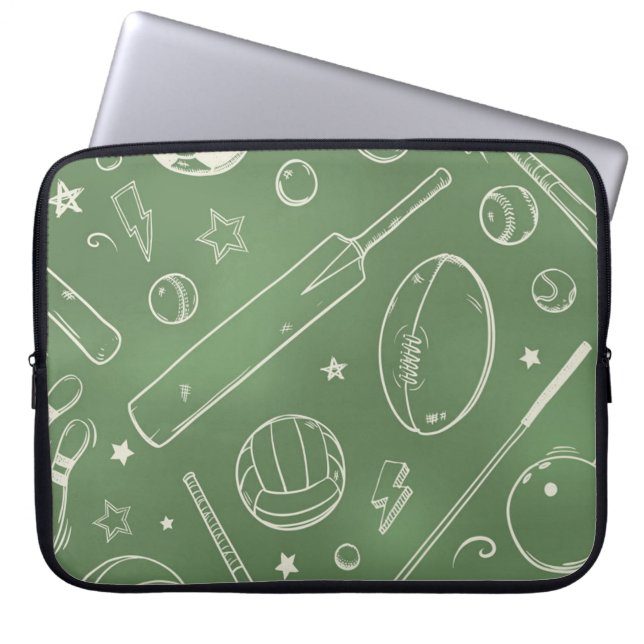 Capa Para Notebook Padrão Desportivo Verde (Frente)