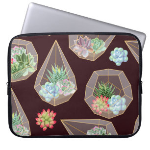 Capa Para Notebook Padrão Detalhado De Cactus Suculentos Sem Olhos