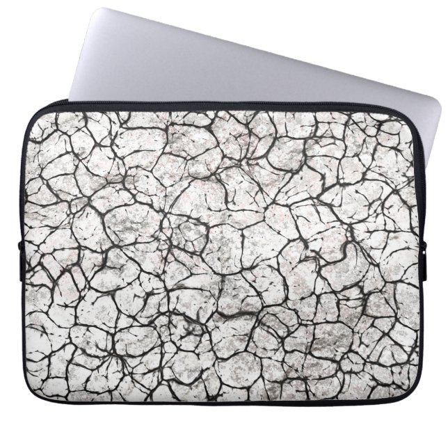 Capa Para Notebook Padrão Digital de Mármore Rachado (Frente)