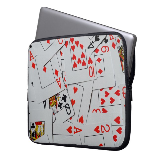 Capa Para Notebook Padrão Do Deck De Cartões De Jogada Espalhados, (Frente Esquerda)