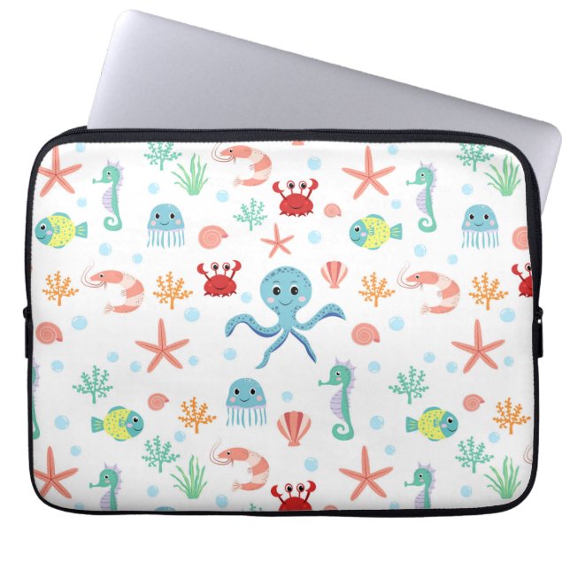 Capa Para Notebook Padrão do mundo do mar (Frente)