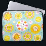 Capa Para Notebook Padrão do Sol Bonito<br><div class="desc">Uma bolsa de laptop de padrão de sol fofo</div>