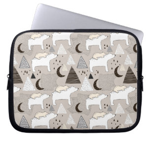 Capa Para Notebook Padrão do Urso do Pavimento da Porta-Gama