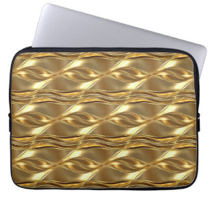 Capa Para Notebook Padrão dourado cativante