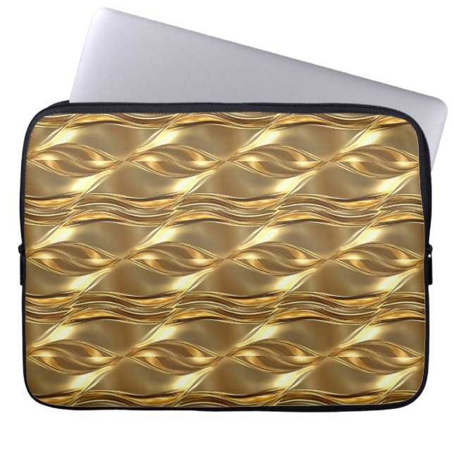 Capa Para Notebook Padrão dourado cativante (Frente)