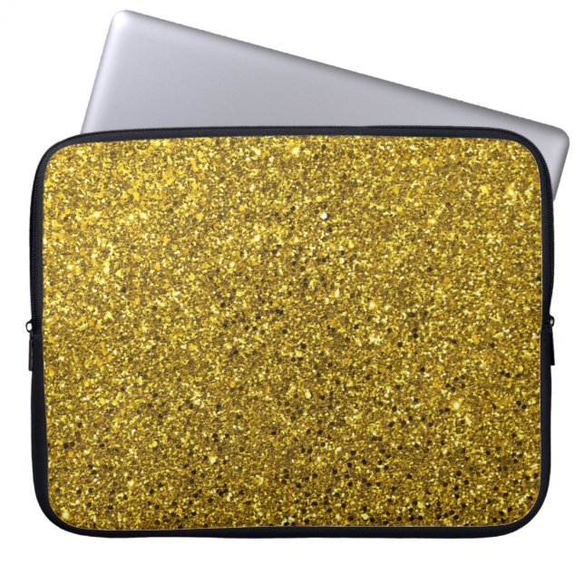 Capa Para Notebook Padrão Dourado de brilho (Frente)