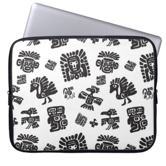 Capa Para Notebook Padrão Étnico Preto Maya