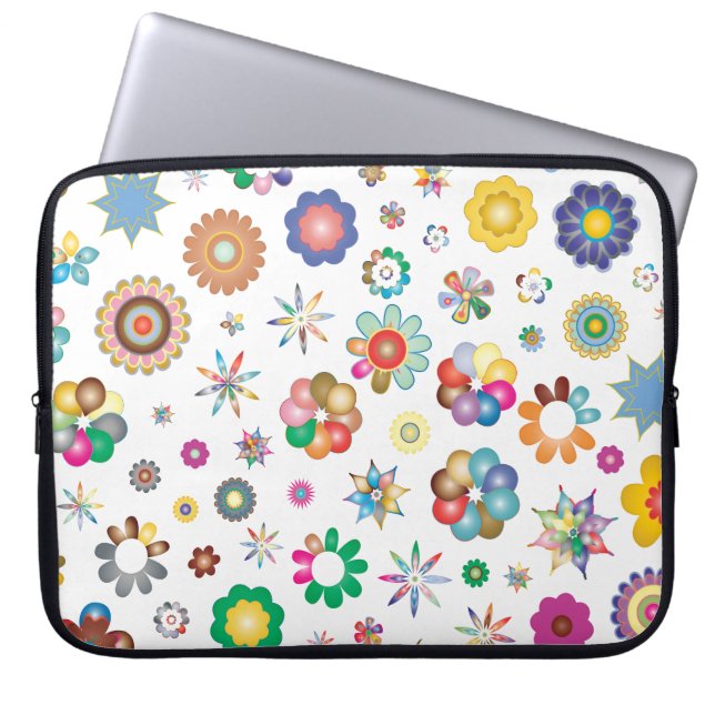 Capa Para Notebook Padrão Floral (Frente)