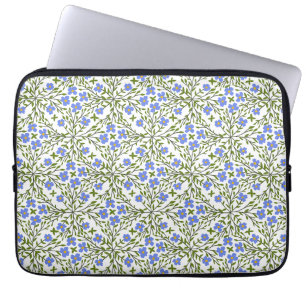 Capa Para Notebook Padrão Floral Azul Blooms Ditsy