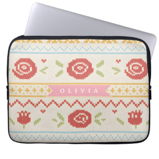 Capa Para Notebook Padrão Floral Boho Nórdico Folclórico Personalizad
