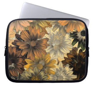 Capa Para Notebook Padrão floral castanho