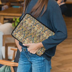 Capa Para Notebook Padrão Floral Colorido Antiquado de Faux Tapeçaria